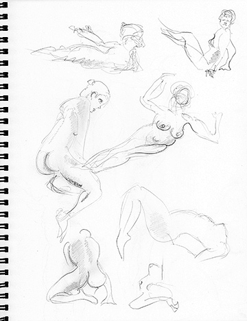 Female sketches 1. (enhanced contrast)